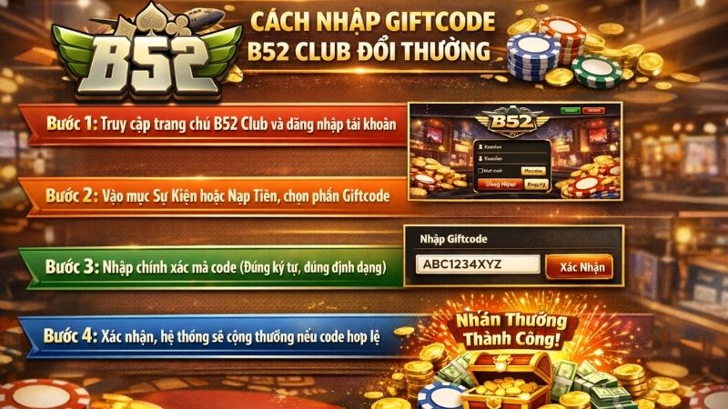 Cách Nhập Giftcode B52 Club Đổi Thưởng Cách Nhập Giftcode B52 Club Đổi Thưởng