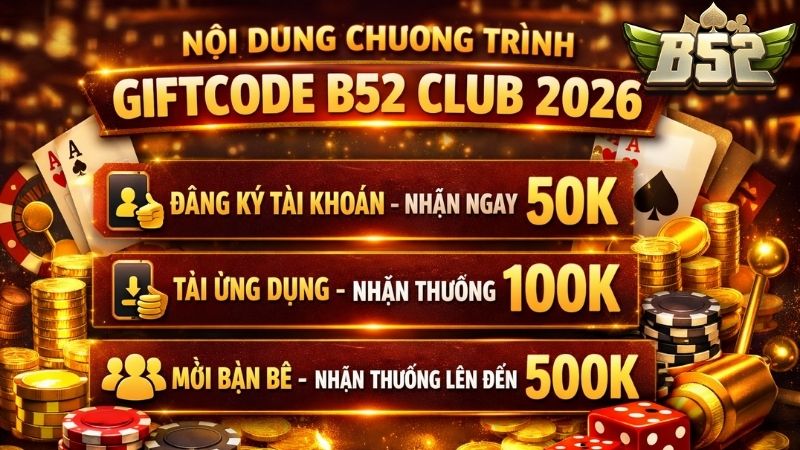 Danh Sách Chương Trình Giftcode B52 Club Mới Nhất 2026 Danh Sách Chương Trình Giftcode B52 Club Mới Nhất 2026